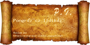 Pongrácz Ildikó névjegykártya